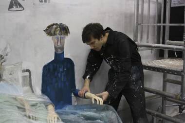 Chris Wilder working on The Bigger Picture