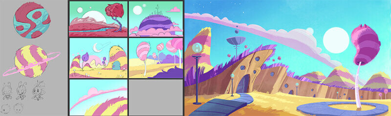 Fluffy Town Sketches and Render (Image Mukpuddy © 2021)