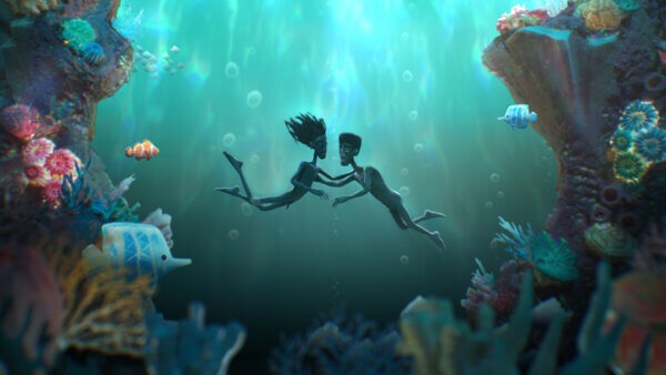 Two Black Boys in Paradise Underwater Still